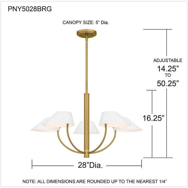 Penley 5-Light Brushed Gold Chandelier