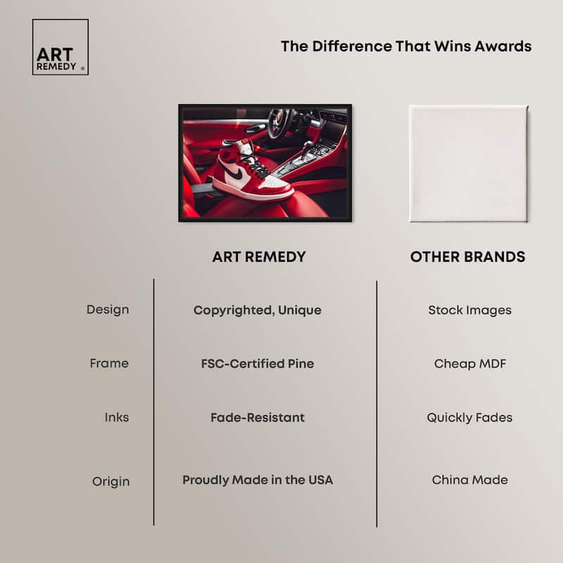 Sneaker Car Red Canvas by Art Remedy