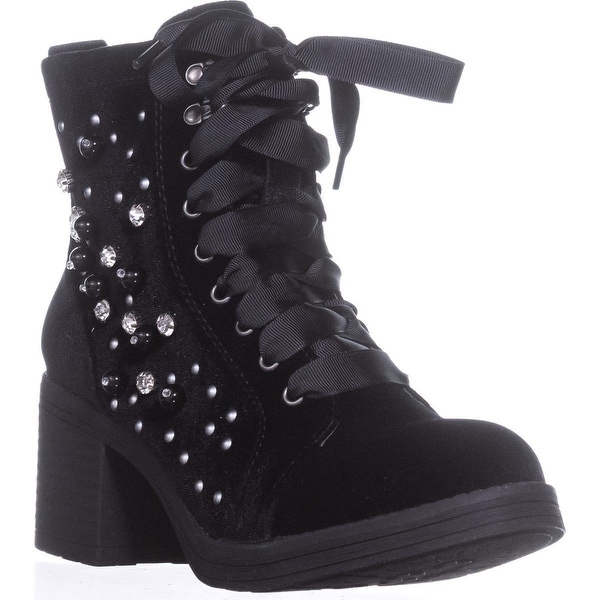 madden girl velvet combat boots