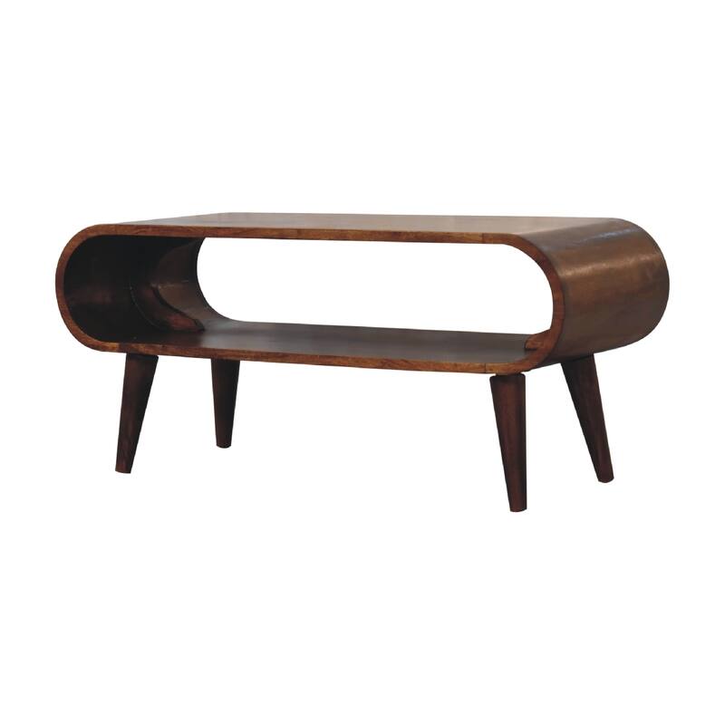 Artisan Furniture Chestnut Solid Wood Amaya Nordic Style Open Coffee Table
