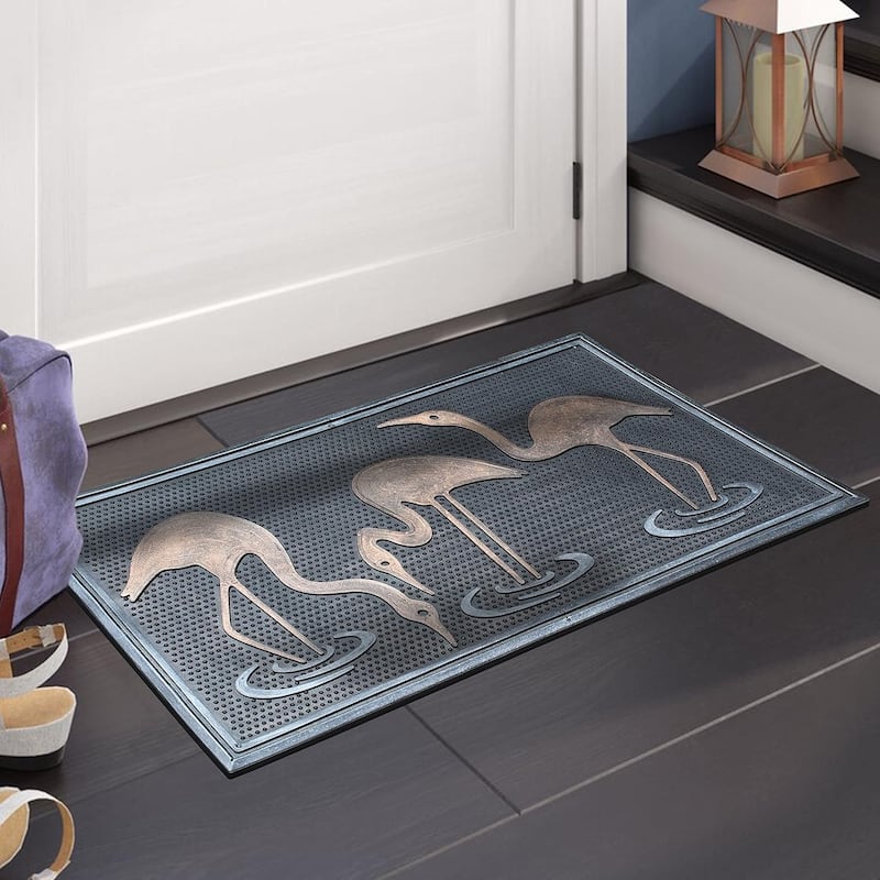 A1HC Rubber Pin Mat, Beautifully Copper Hand Finished Doormat, 18"X30"