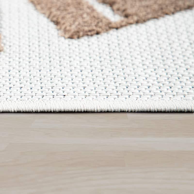 Kids Rug Happy Lion Motif Play-Mat with Contour Cut