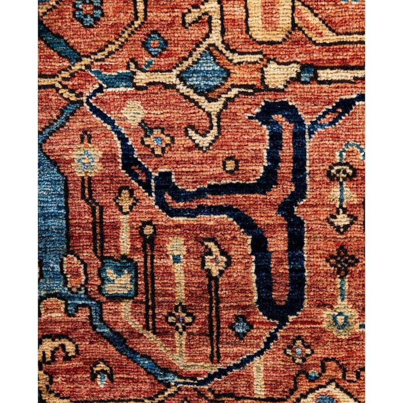 Serapi One-of-a-Kind Hand-Knotted Area Rug - Red - 4' 2" x 5' 8"