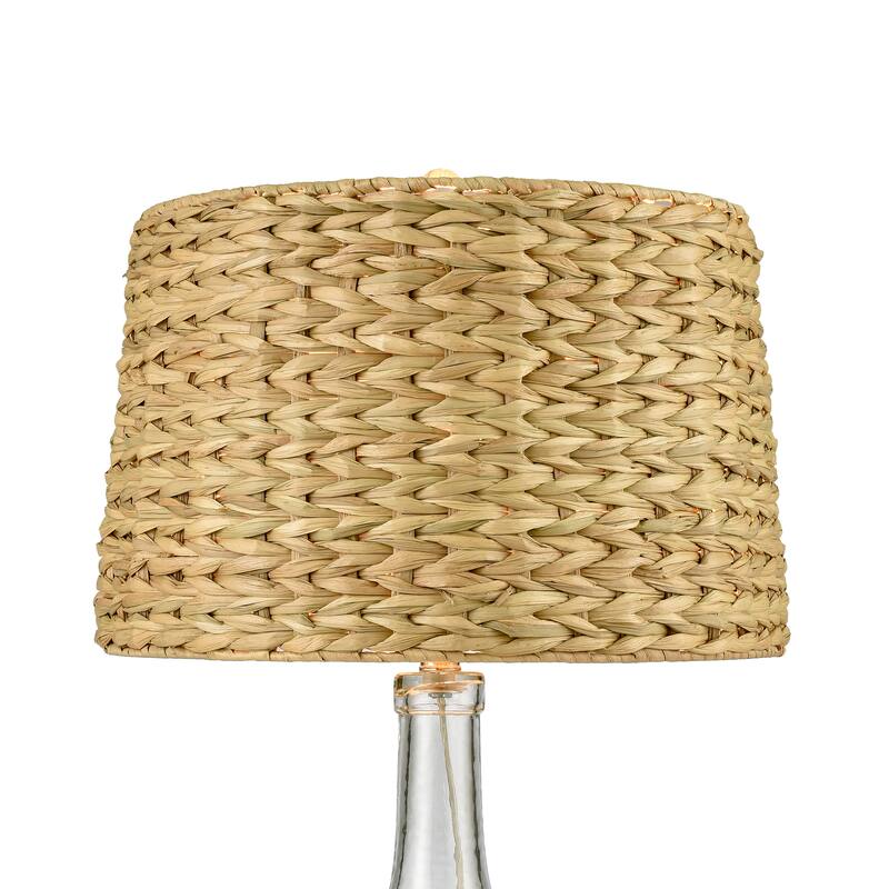 Elk Home Downpour Clear With Seagrass Shade Table Lamp