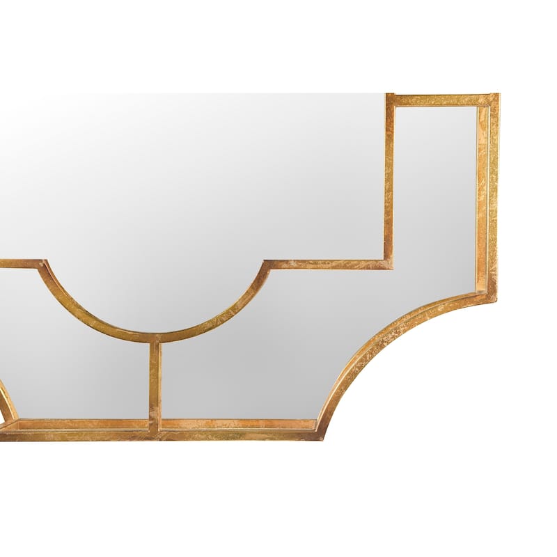 Metal Wall Mirror, Gold Finish