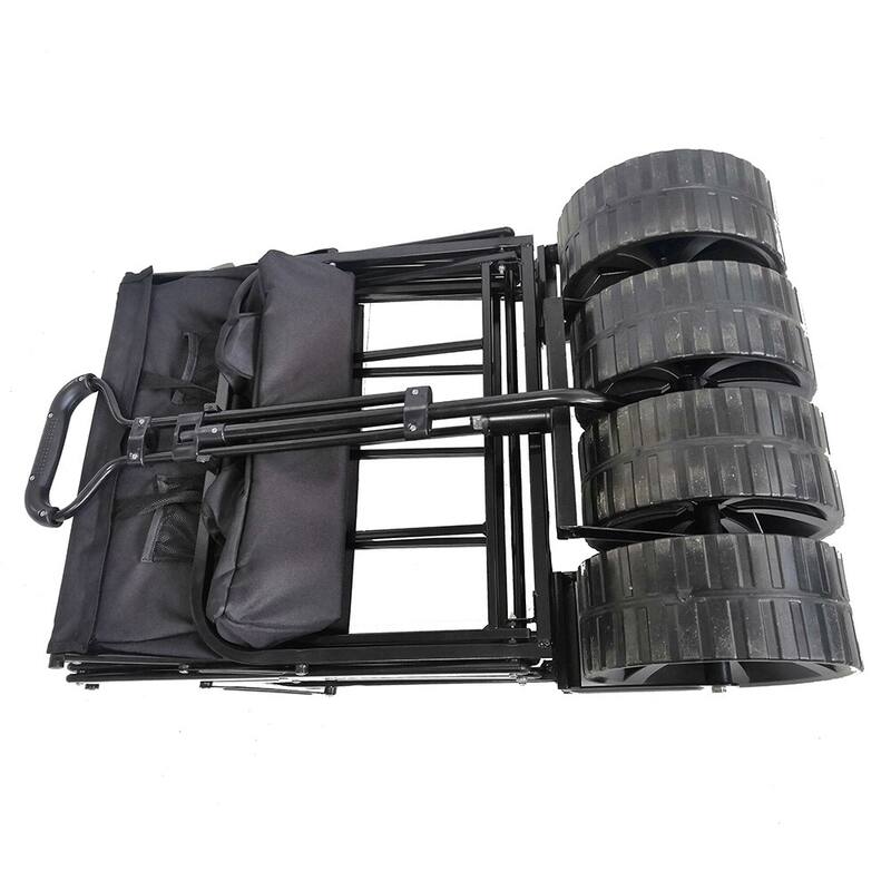 Folding Wagon Fourwheeled Shopping Garden Beach Cart Bed Bath