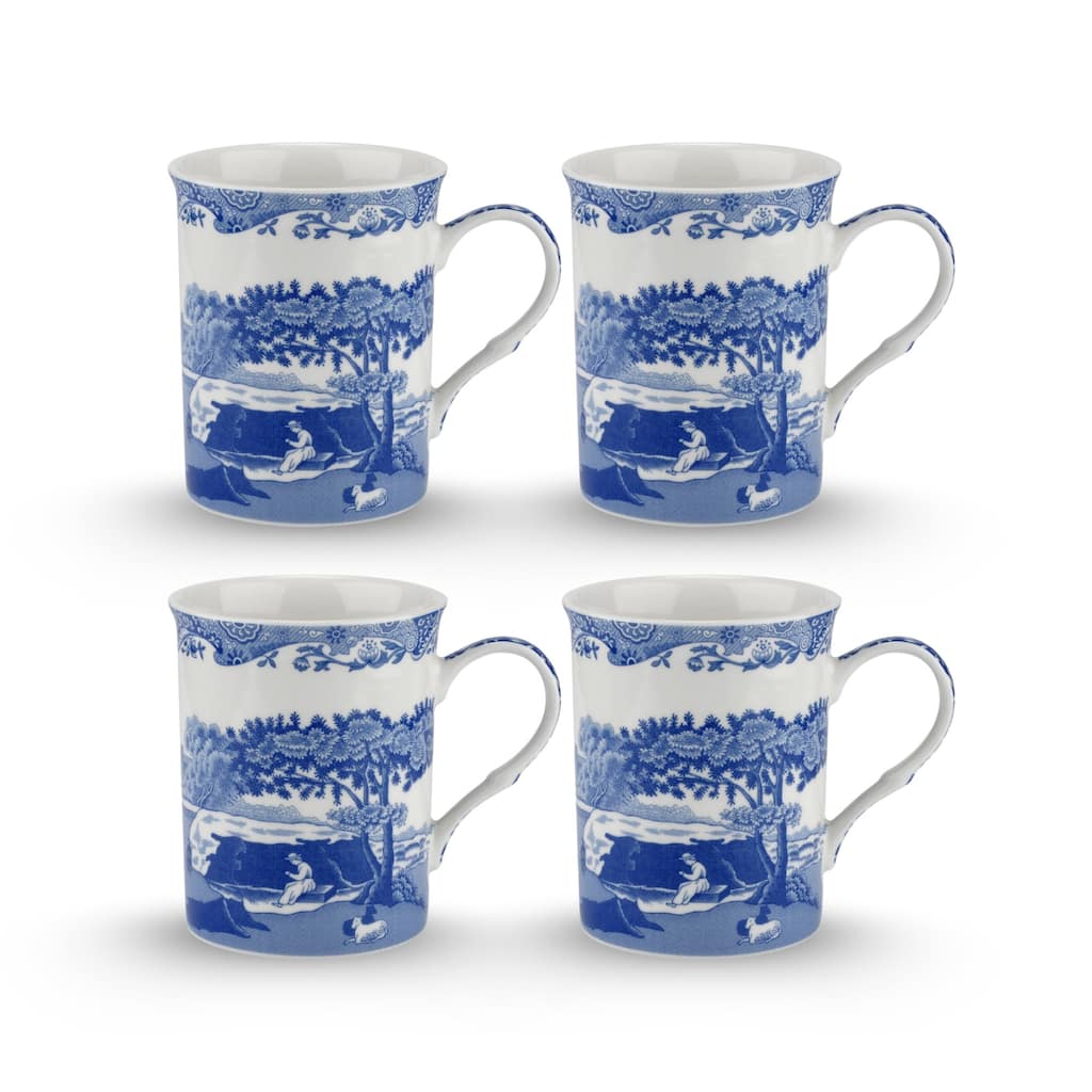 Spode Set of 4 Blue Italian Mugs