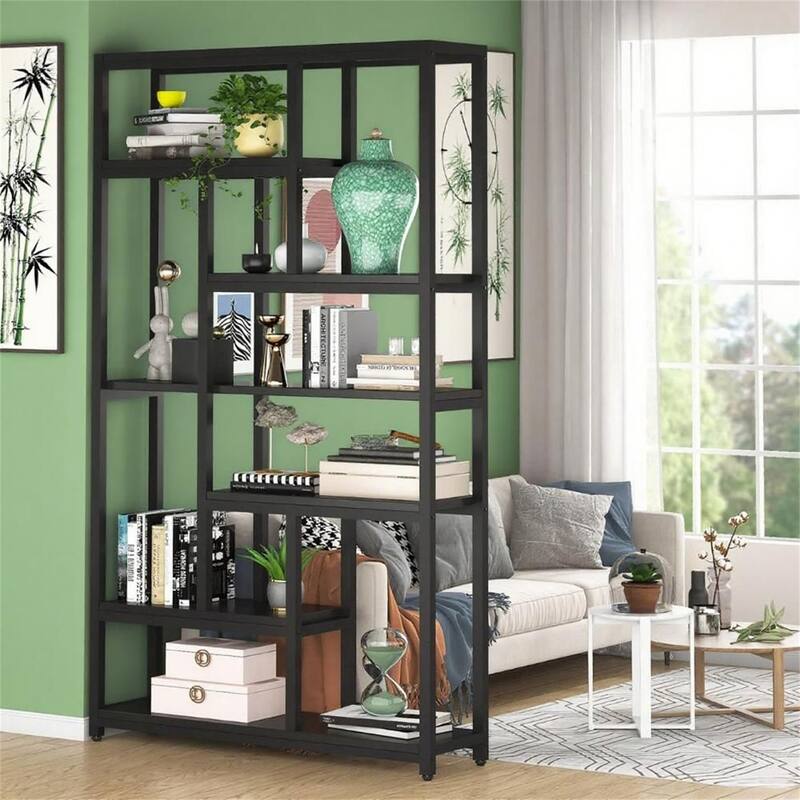 78.7" Industrial 7-Shelf Bookcase