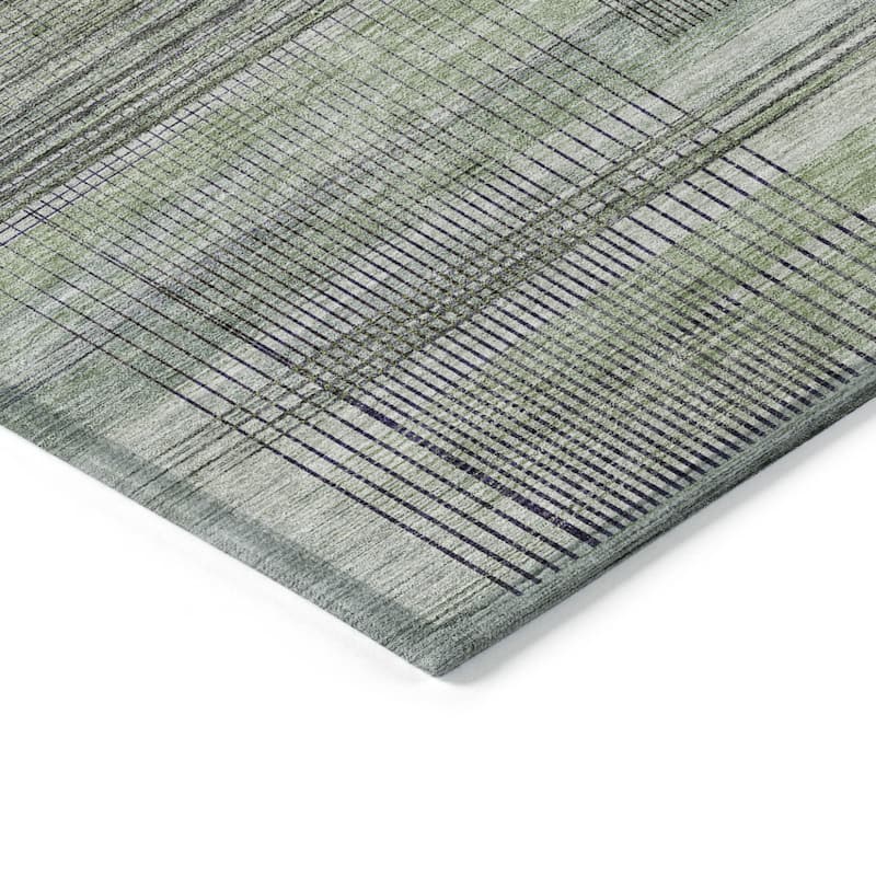 HomeRoots Striped Transitional Rectangle Outdoor Rug