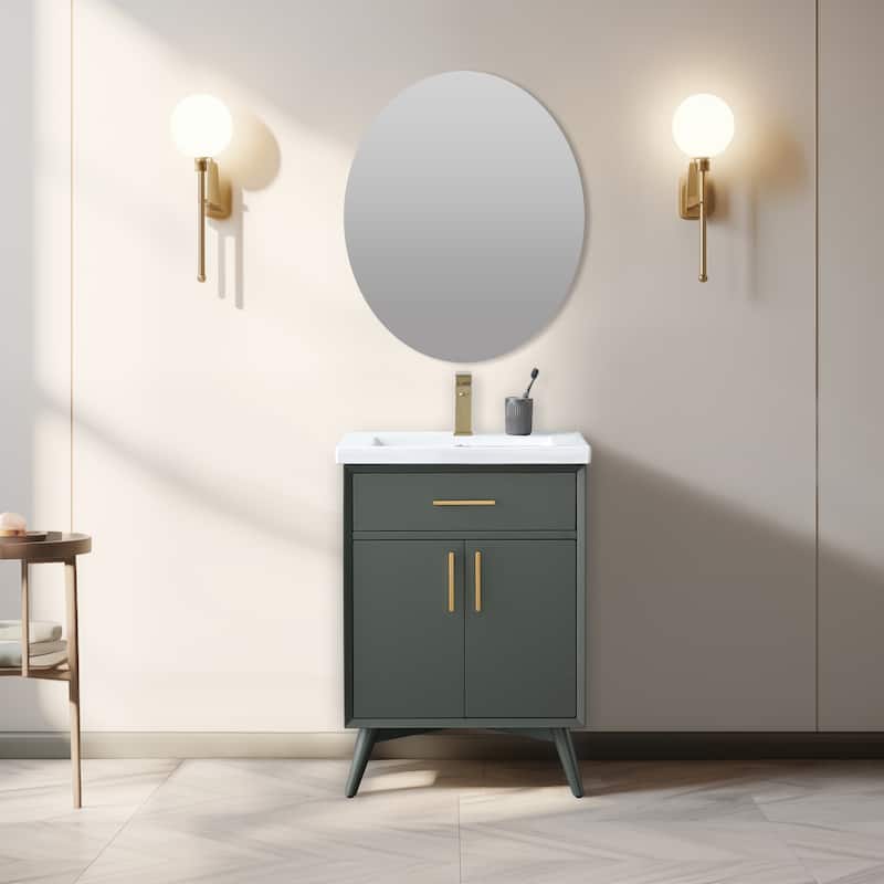 Sudio Design Nolan 24" Single Bathroom Vanity - 24" Single Sink - Vintage Green