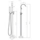 preview thumbnail 29 of 27, Floor Mounted Single Handle Clawfoot Tub Faucet with Hand shower - 8" x 48"