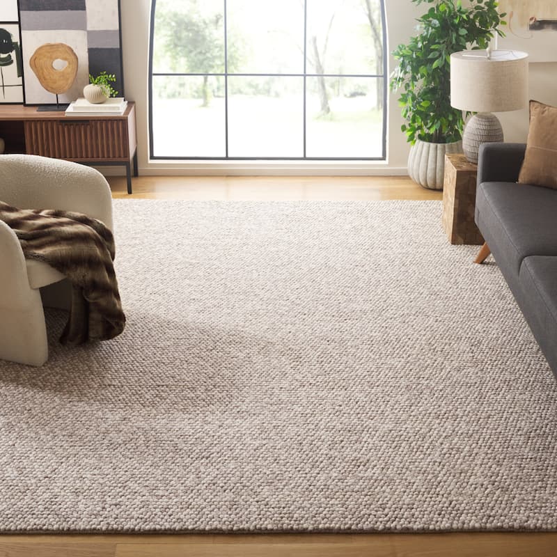 SAFAVIEH Handmade Natura Gerta Wool Rug - 11' Square - Beige - Square