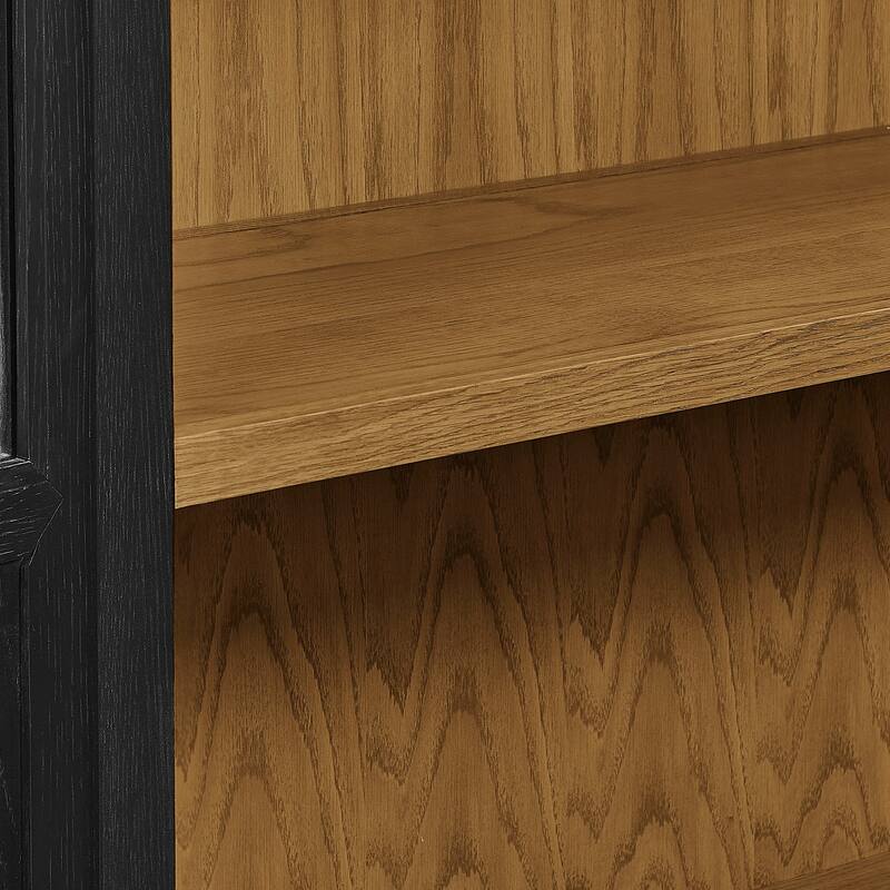 Anwen Solid Wood and Glass Display Cabinet