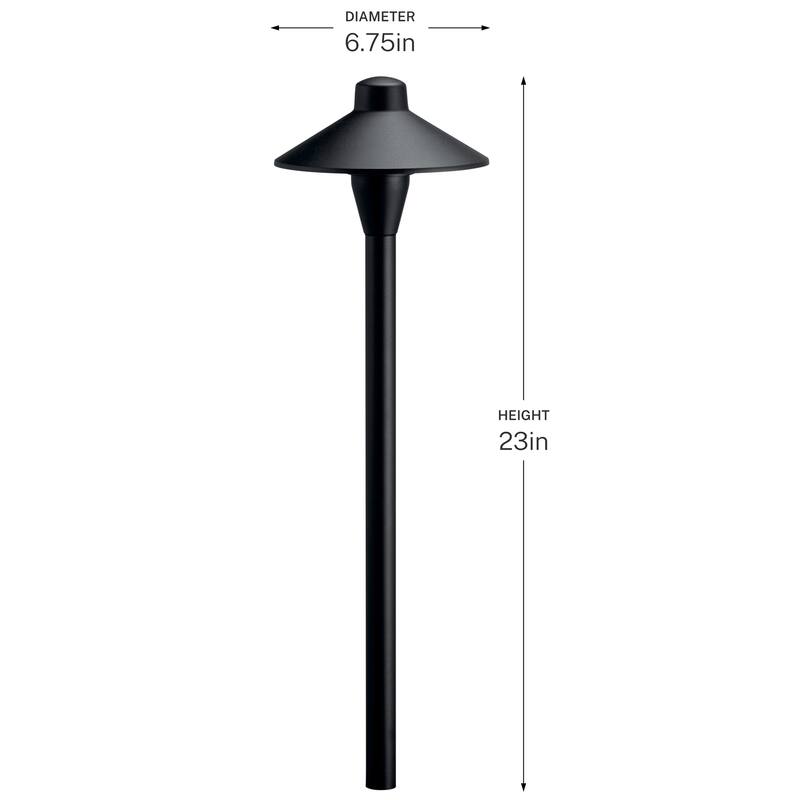 Kichhler Lighting 6.75" Traditional Path Light in Black Brass - 21