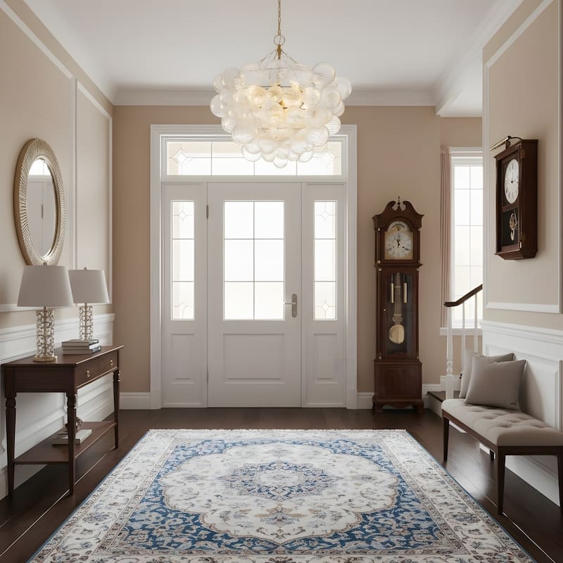 Gold Bubble Ball Chandelier, LED Pendant Light with Glass Globes