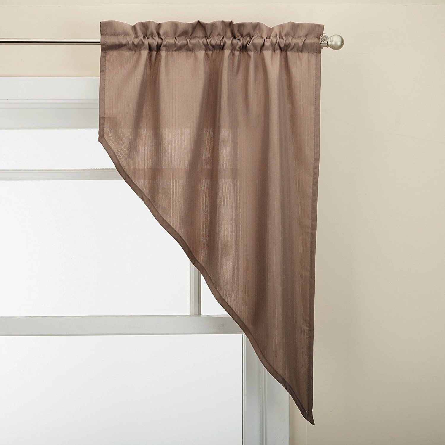Lorraine Home Fashions Sage Opaque Ribcord Kitchen Curtains – Choose Tiers, Valance, Or Swag