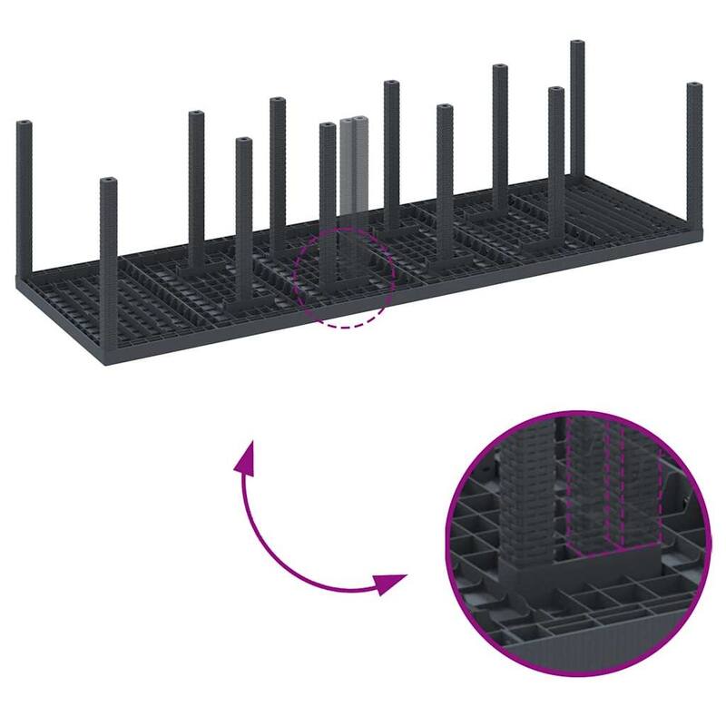 vidaXL Garden Dining Set 13 pcs Plastic - 39 x 118 x 29