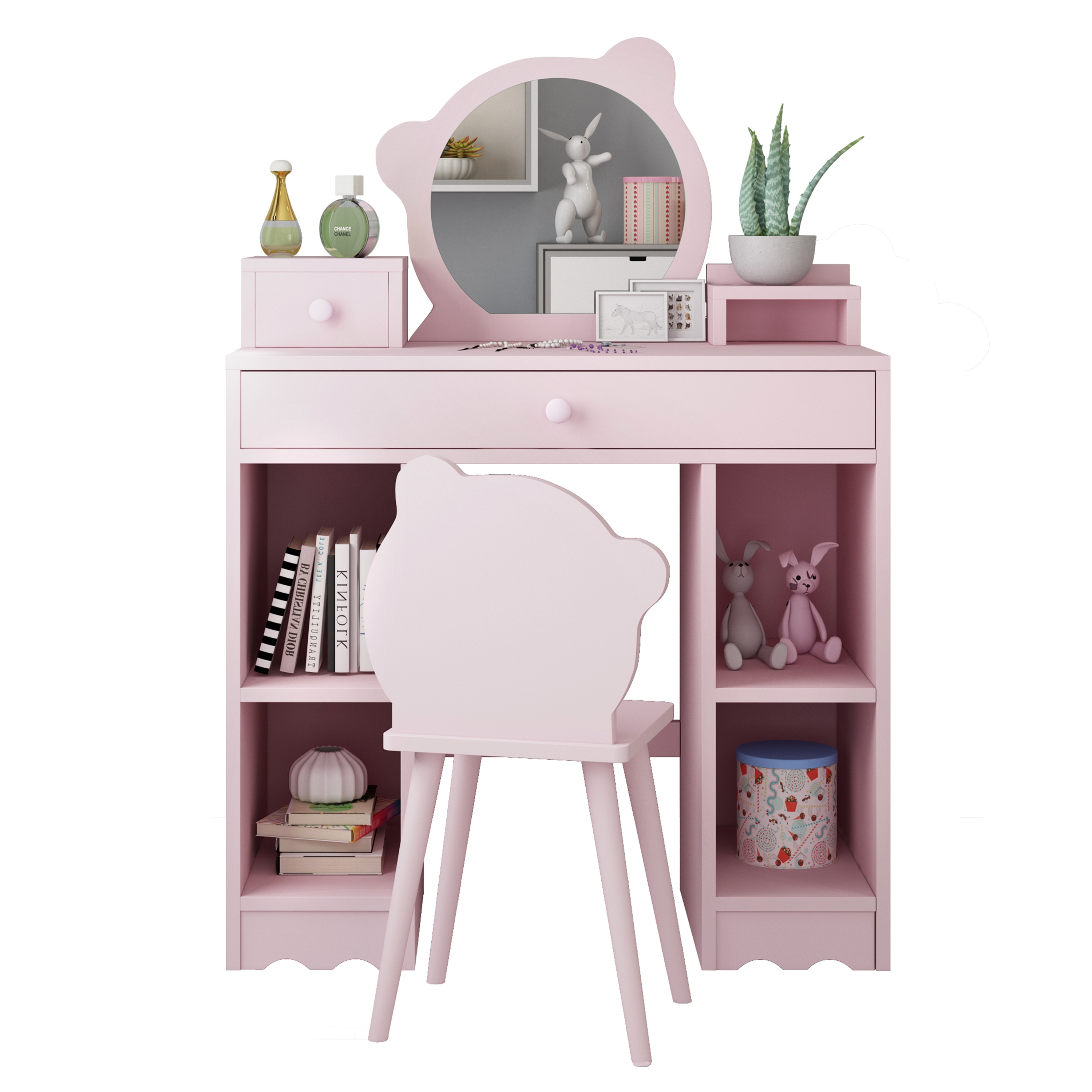 Kids Vanity 2 in 1 Princess Makeup Desk Chair Set Bed Bath Beyond 41022037