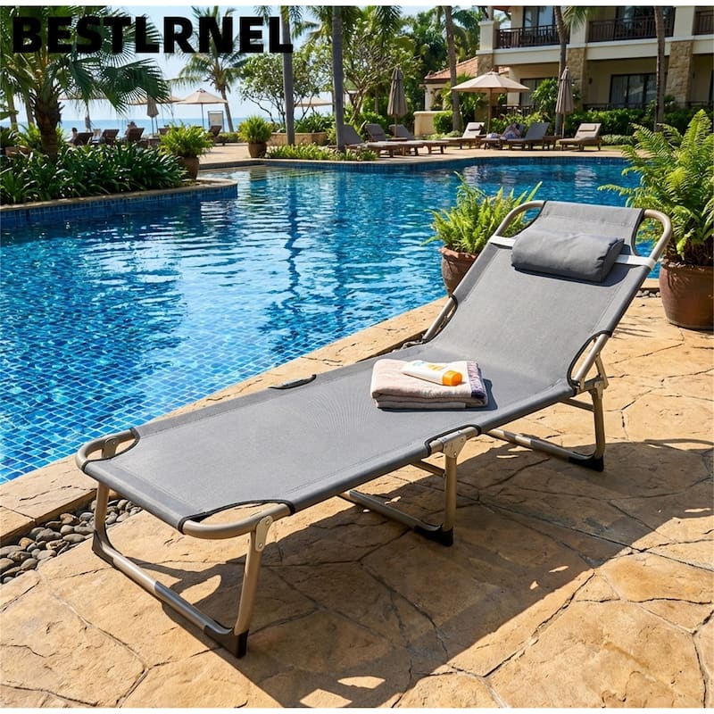 BESTLRNEL Outdoor Chaise Lounge
