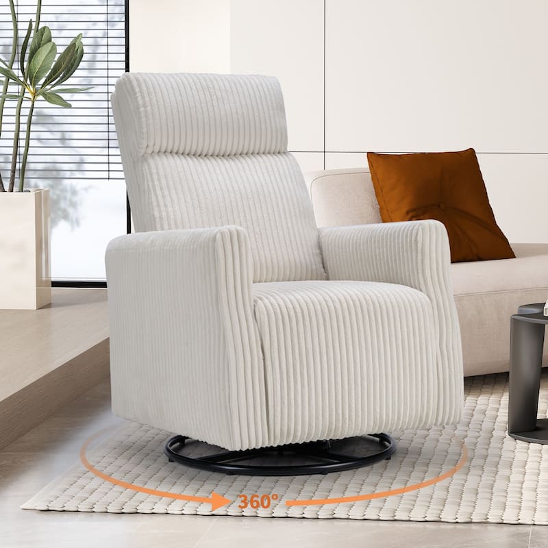 Swivel Accent Chair, Soft Fabric Chair with High Back, Comfy Single Sofa Chair Swivel Chairs for Living Room Bedroom