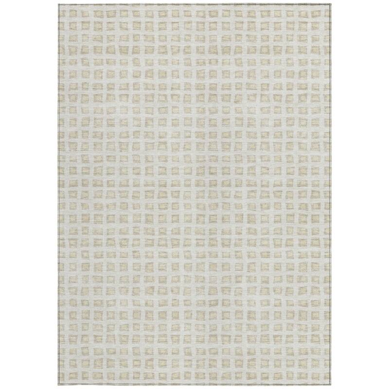 HomeRoots Geometric Transitional Rectangle Outdoor Rug