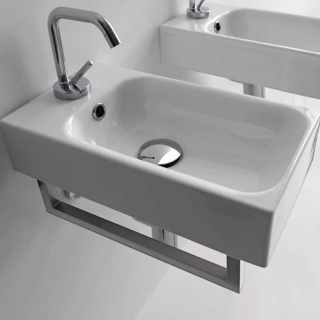 WS Bath Collections 9-13/16" Ceramic Wall Mounted / Vessel Bathroom