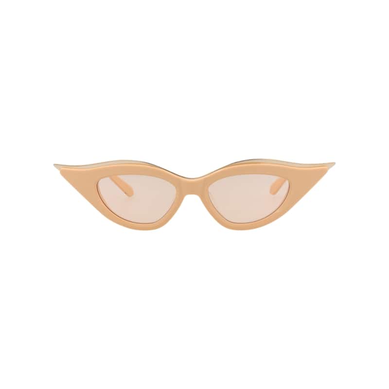 Valentino Cat Eye-Frame Acetate and Titanium Sunglasses - Beige Beige Nude - Multi - Brown Lens