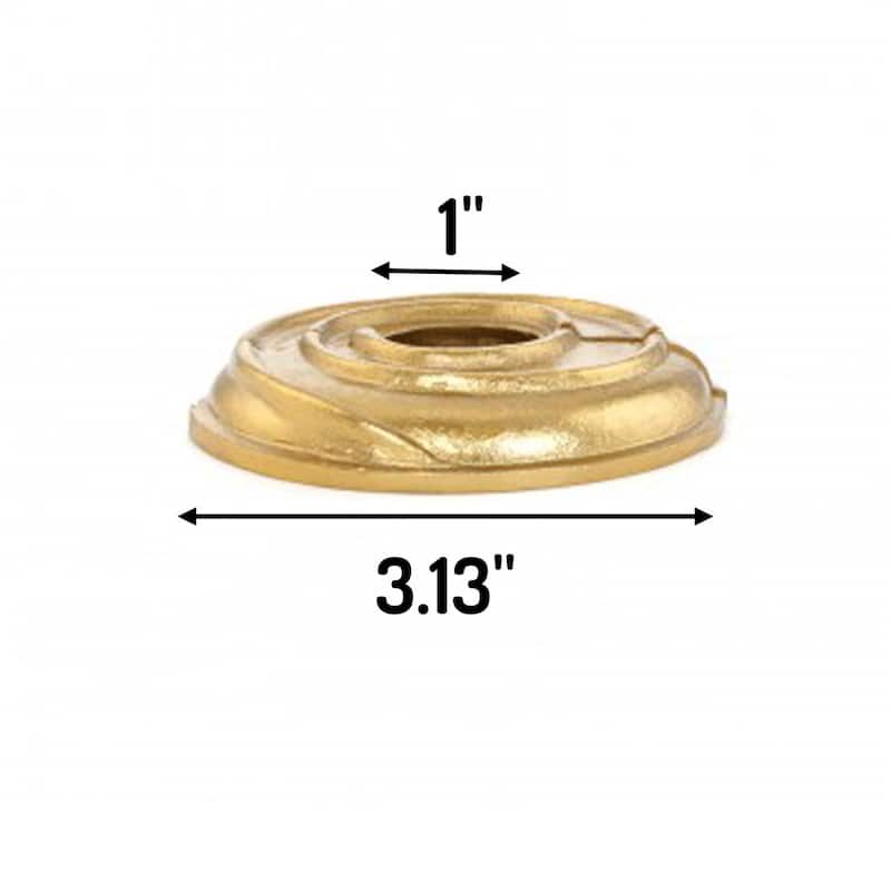 Brass Radiator Flange Spiral 3/4" (IPS) Pipe Flange: 1" I D; 3-1/8" O D Renovators Supply