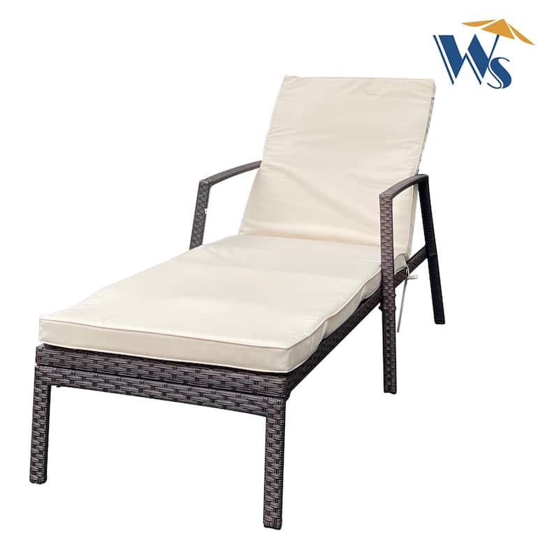 Outdoor Patio Lounge Chairs, Rattan Wicker Patio Chaise