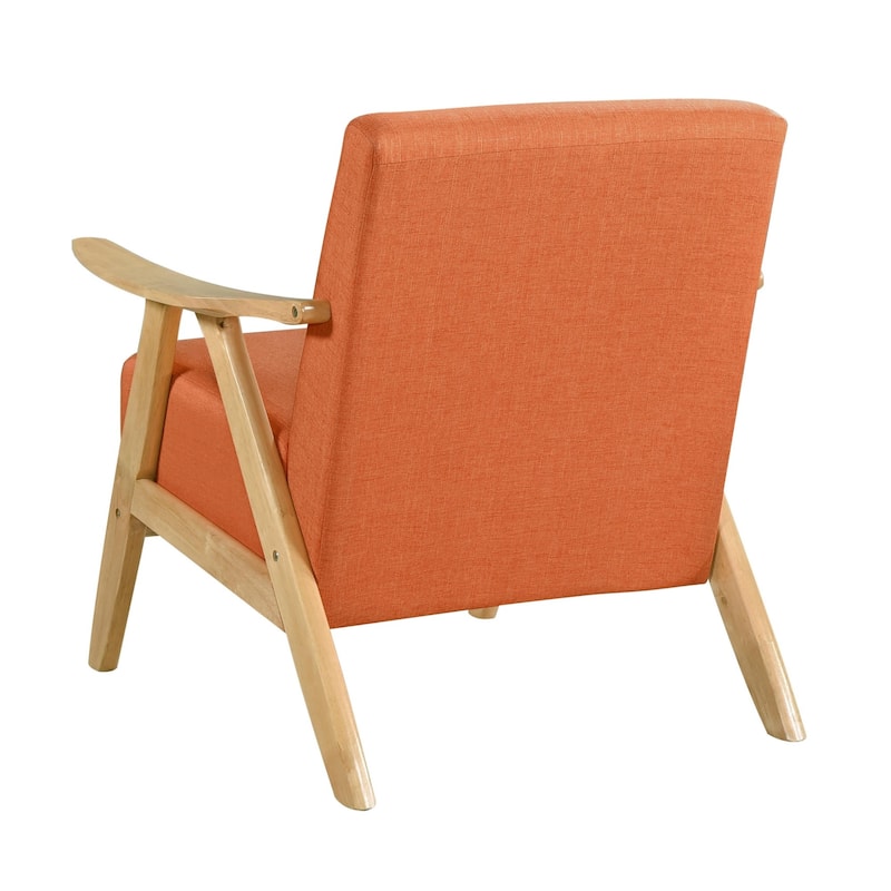 Solid Wood Frame Upholstered Armchair