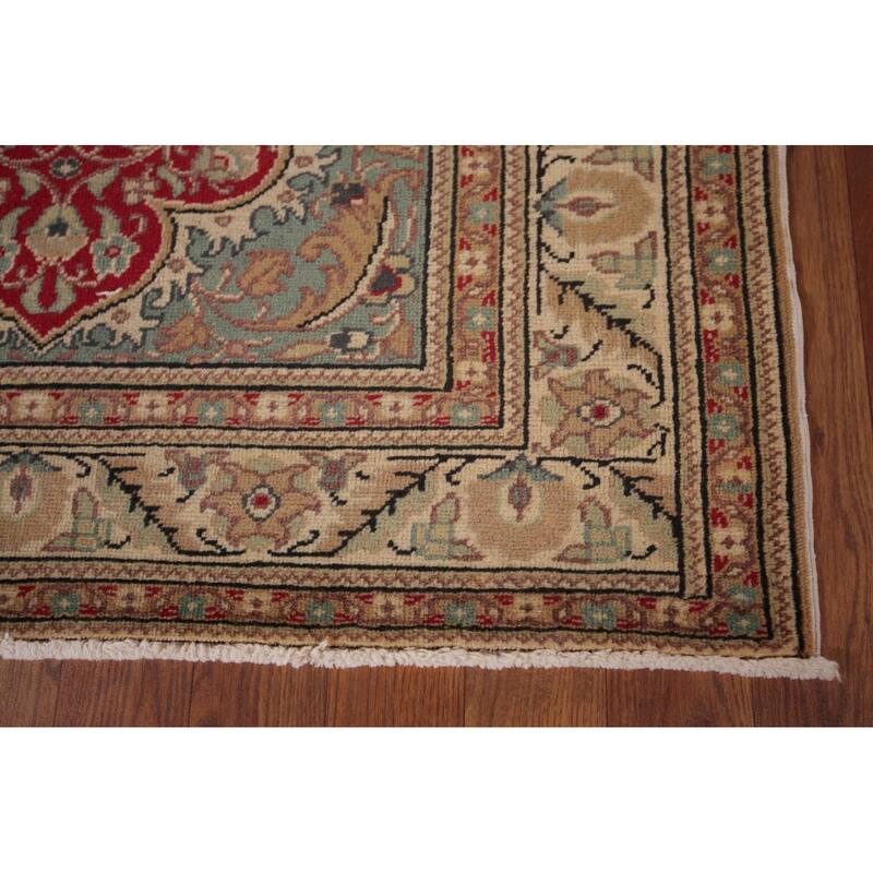 Green Anatolian Turkish Accent Rug Hand-Knotted Wool Carpet - 3'3" X 6'0"