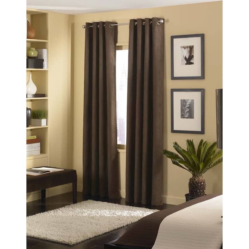 Cameron Luxe Microsuede Grommet Curtain Panel