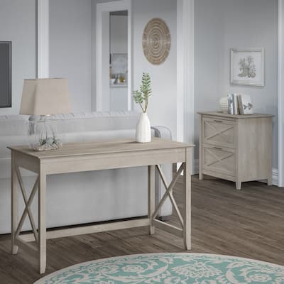 Key West 48W Writing Desk with Lateral File Cabinet by Bush Furniture