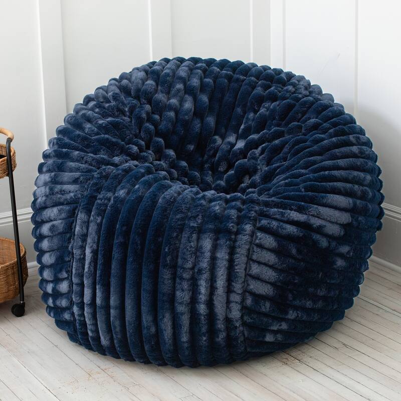 Jaxx Saxx 5 Foot Large Bean Bag Chair w/ Removable Cover for Adults, Mondo Fur