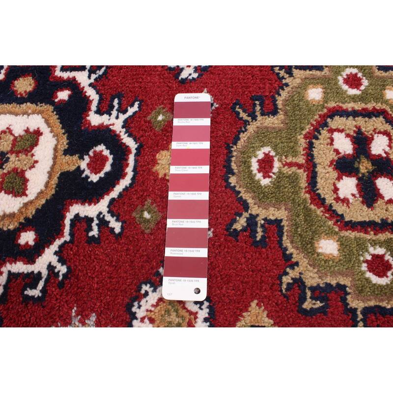 ECARPETGALLERY Hand-knotted Royal Kazak Dark Red Wool Rug - 2'7 x 8'1
