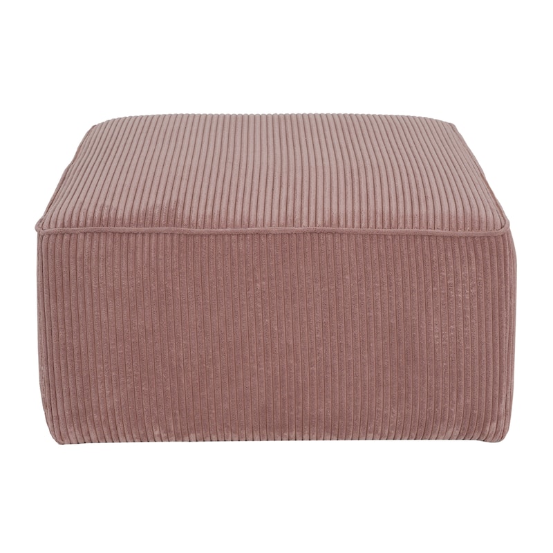 Upholstered Square Ottoman - Fabric Footstool