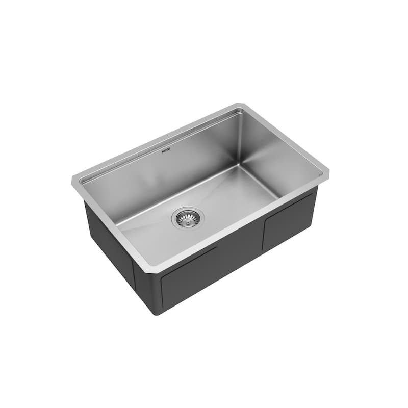 Karran Elite WS-34-PK1 Undermount 27" Single Bowl Stainless Steel Workstation Kitchen Sink