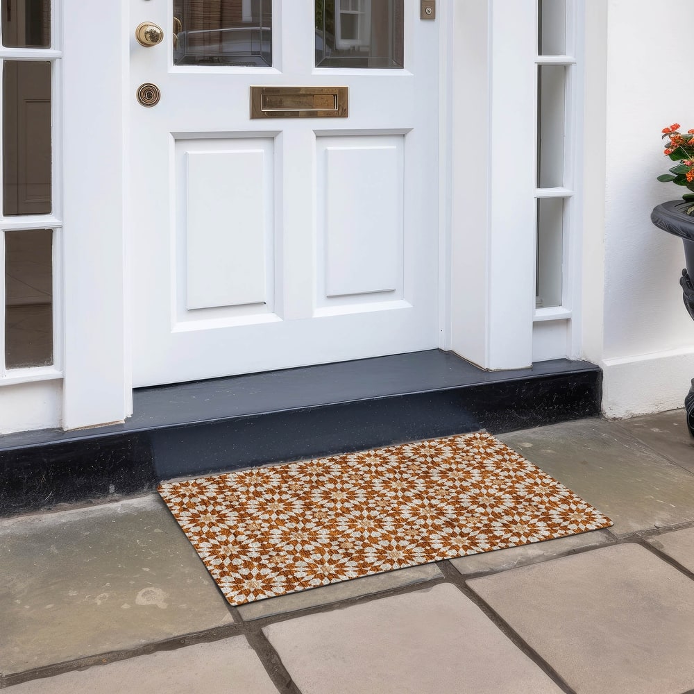 Machine Washable Indoor/ Outdoor Chantille Modern Boho Rug