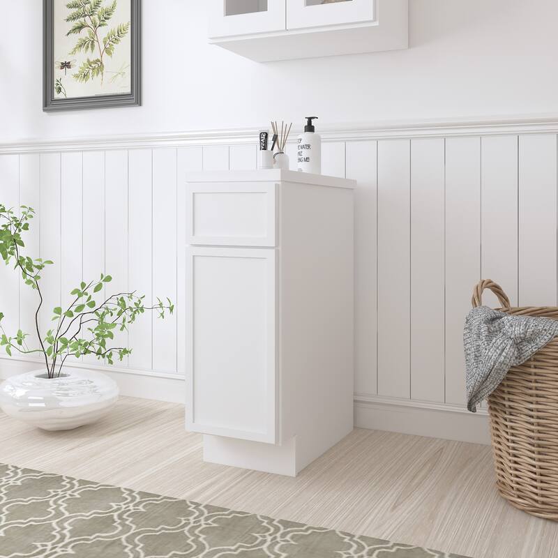Vanity Art 12" Freestanding Single Base Storage Cabinet with Soft Close Door