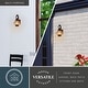 preview thumbnail 3 of 5, VAXCEL Chatham 12 in. H 1-Light Burnished Bronze Coastal Outdoor Wall Sconce, Steel, Clear Seeded Glass Shade