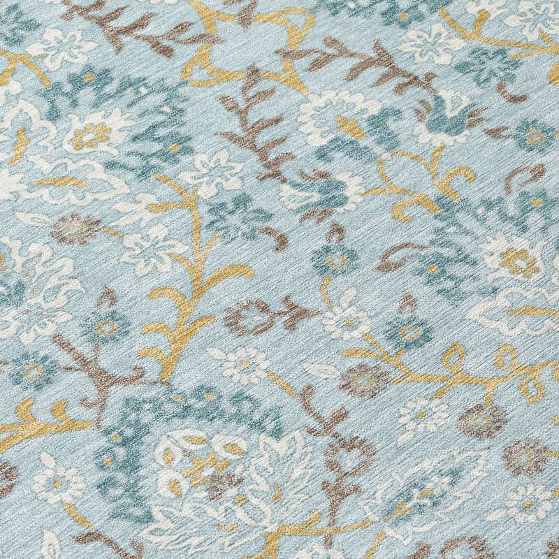 Machine Washable Indoor/ Outdoor Traditional Hartman Chantille Rug