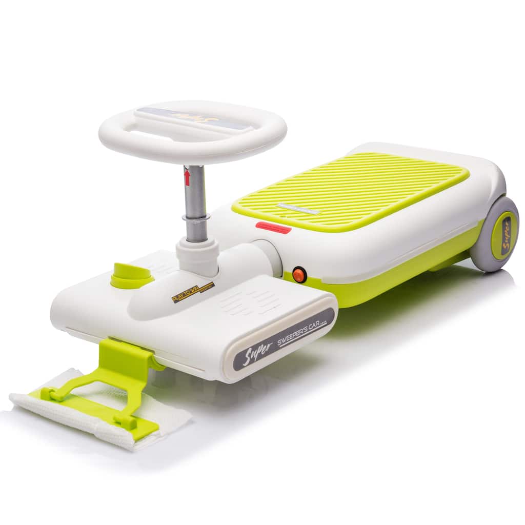 12V Cleaning Go Kart For Kids,55W Motor,Front with mop for cleaning,Provide a speed of 1.86-2.49MPH for kids
