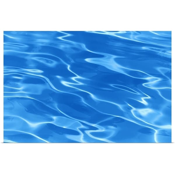 "Detail of water ripples in swimming pool." Poster Print