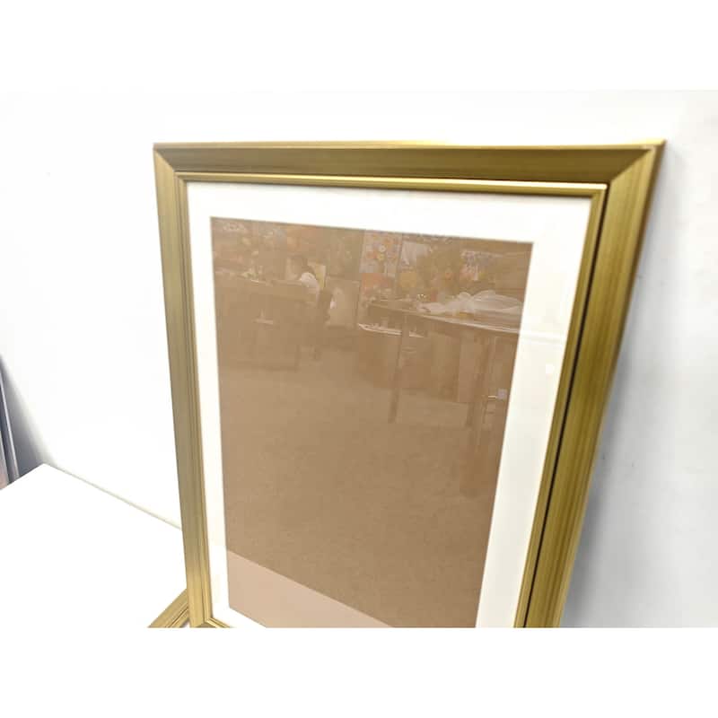 Solid Wood Picture Frame - Replaceable Canvas Art Frame with Organic Glass, Elegant Framed Wall Decor for Living Room