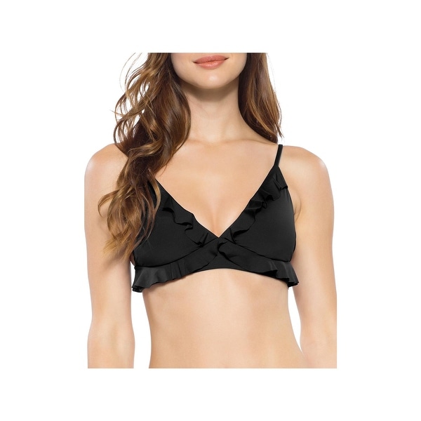 becca socialite ruffle bikini top