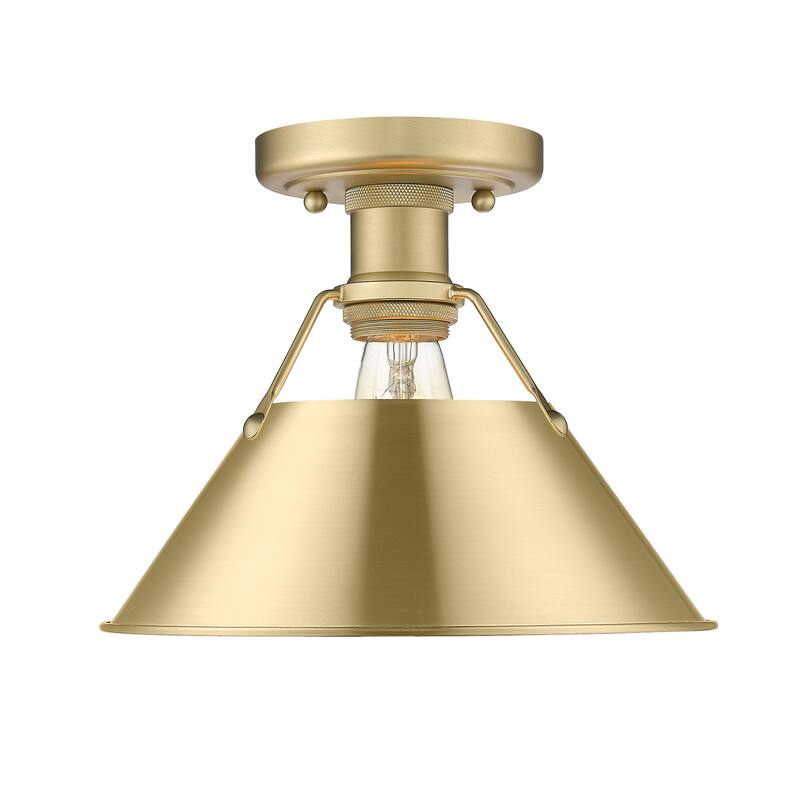 Orwell 1-Light Flush Mount in Brushed Champagne Bronze - Gold