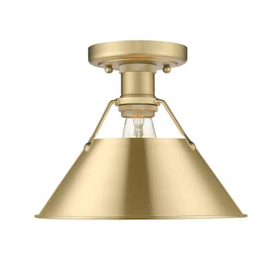 Orwell 1-Light Flush Mount in Brushed Champagne Bronze - Gold