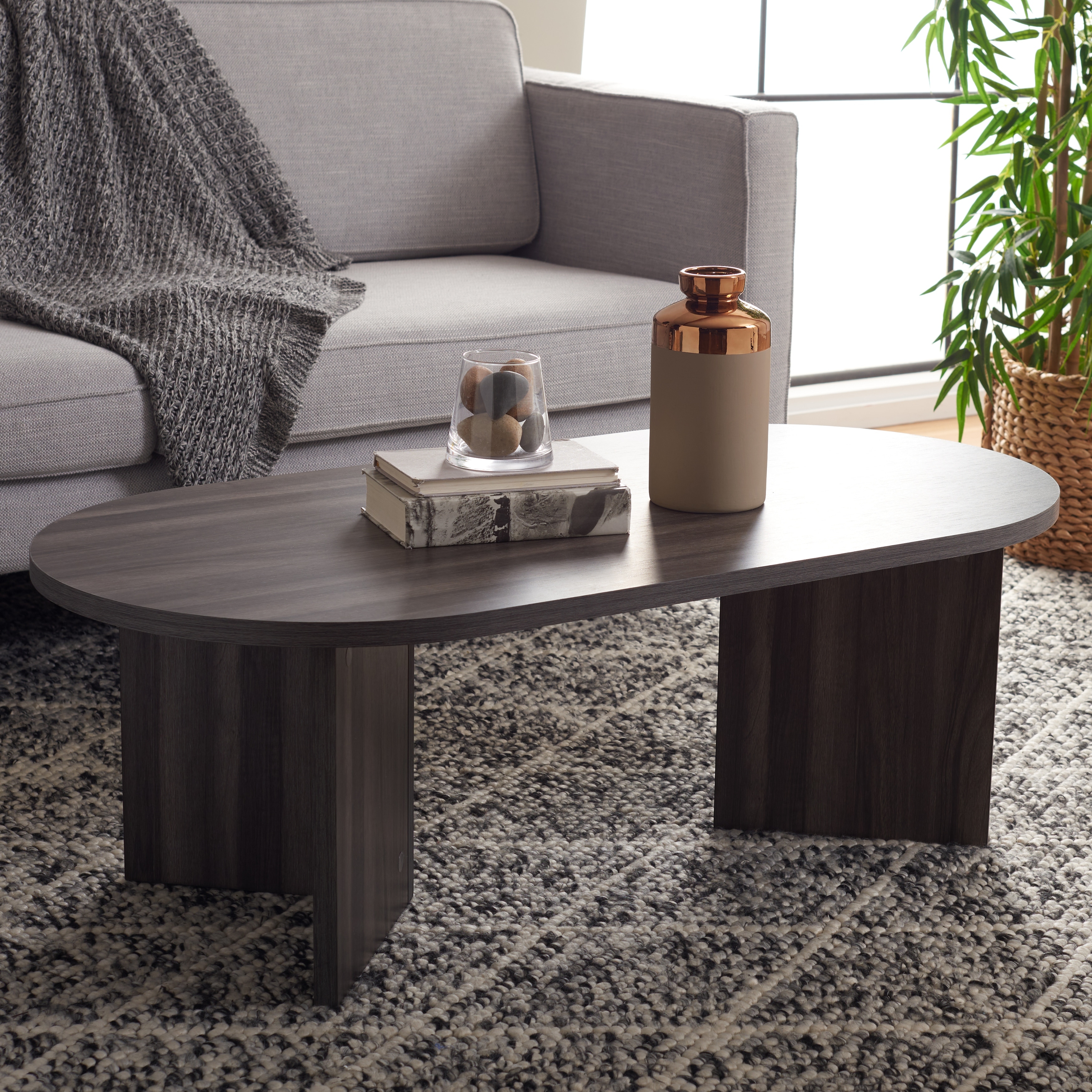 SAFAVIEH Mrinal Scandinavian Wood Coffee Table, 47.25-Inch - 47Wx24Dx16H