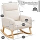preview thumbnail 166 of 171, HOMYKA 28" Wide Rocking Chair for Nursery with Solid Wood Leg
