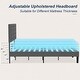 preview thumbnail 25 of 58, VECELO Tufted Upholstered Kids Bed with Adjustable Headboard,Twin Size Bed Set of 2
